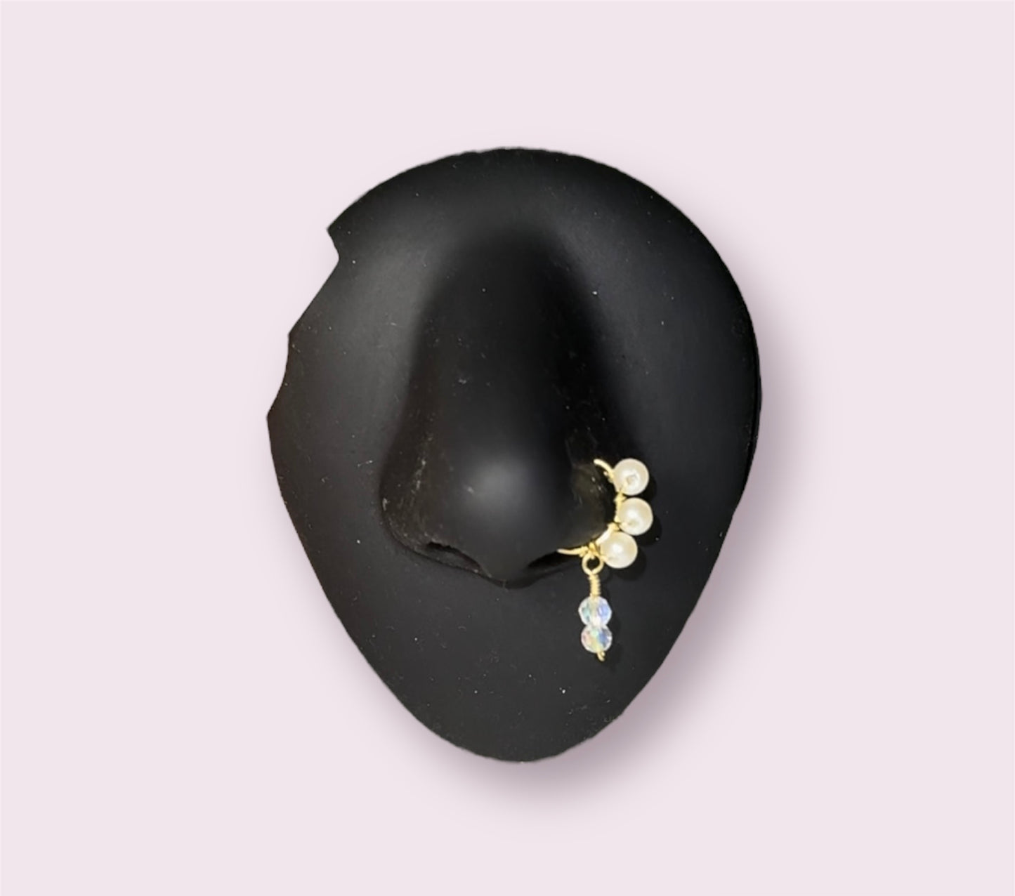 Dangling Pearls Nose Cuff