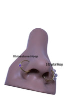 Load image into Gallery viewer, Crystal Hoop Nose Rings
