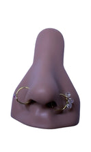 Load image into Gallery viewer, Crystal Hoop Nose Rings

