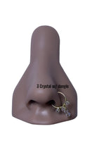 Load image into Gallery viewer, Crystal Hoop Nose Rings

